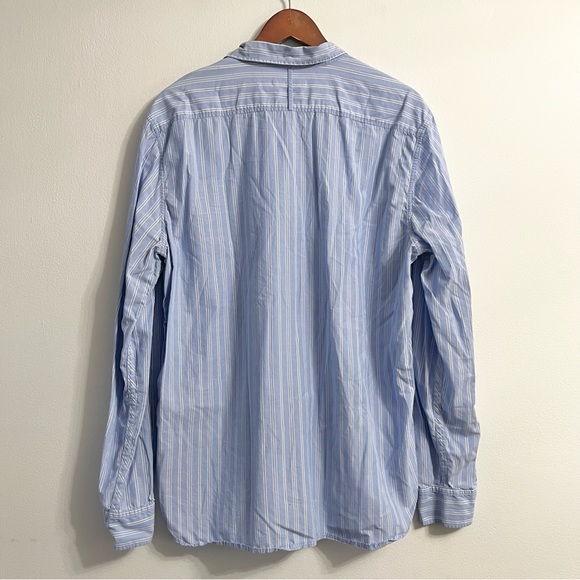 Levi’s Made & Crafted Blue White Striped Button Down Detailed Buttons Import 4 - Picture 8 of 10